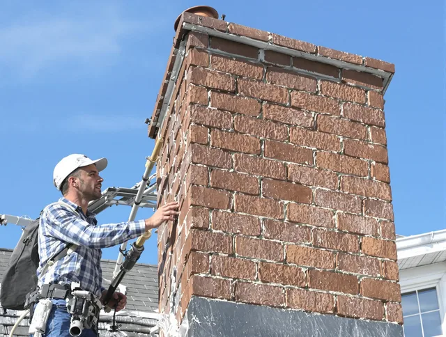 Brickwork for a chimney rebuild by Medfield Chimney Sweep in Medfield, MA