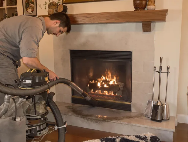 Routine fireplace upkeep by Medfield Chimney Sweep in Medfield, MA