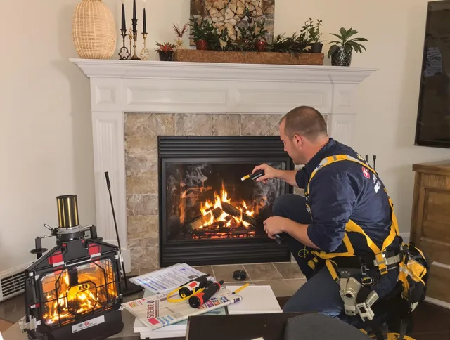Safety-focused fireplace inspection by Medfield Chimney Sweep in Medfield, MA
