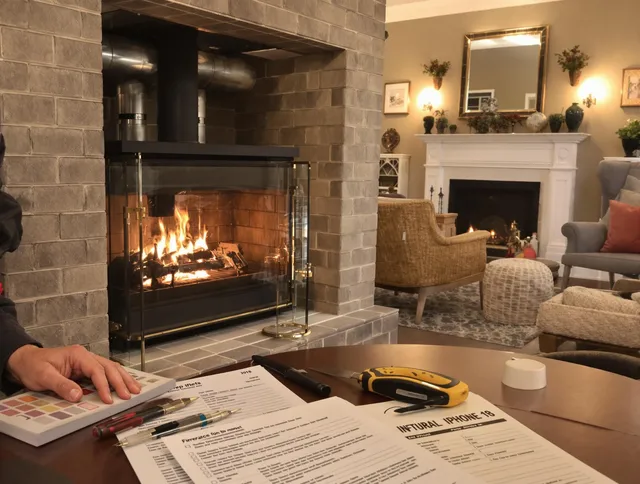 Medfield Chimney Sweep verifying fireplace safety measures in Medfield, MA